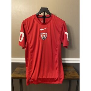 Vtg Nike USMNT US Soccer USA 2010 World Cup Red Training Jersey Shirt Medium M